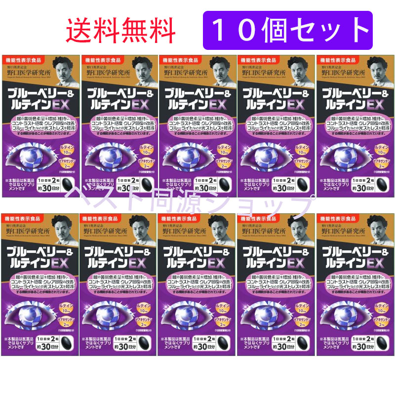 【★定まり品】野口刀圭科学研究所 ブルーベリー\u0026キサントフィルEX 60錠 10個書き割り  貨物輸送無料