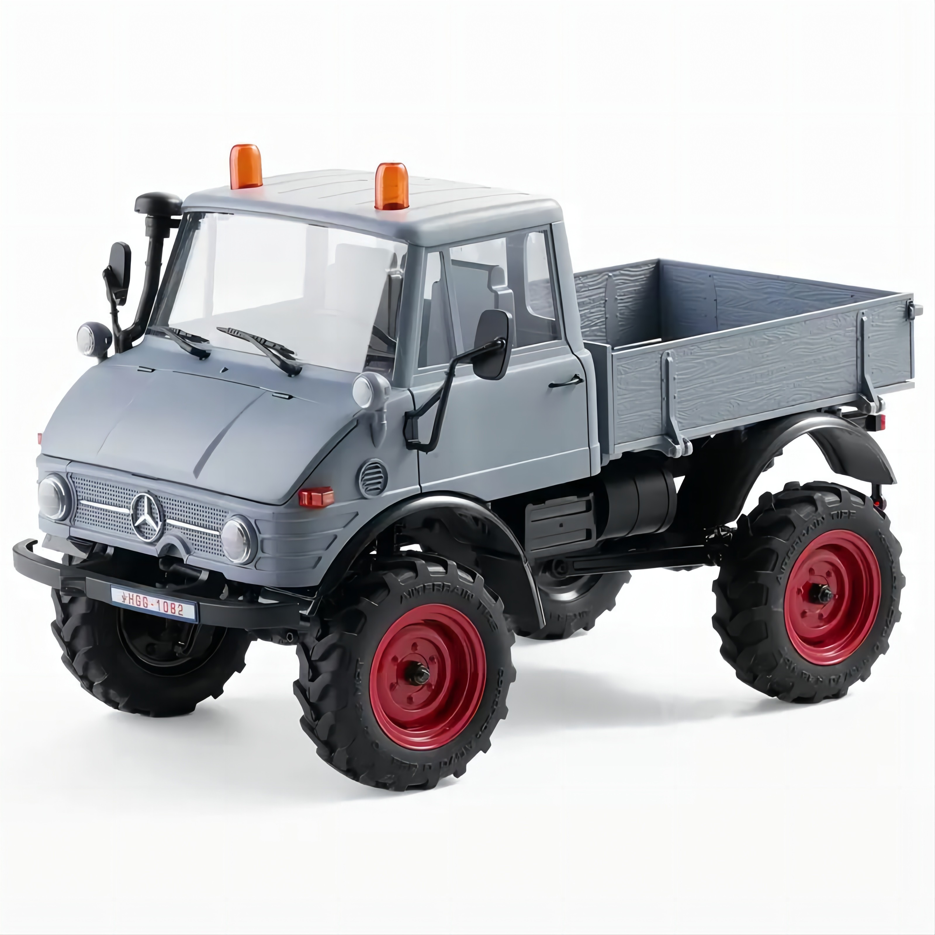 FMS　１／２４　FCX24　Unimog FMS12405RTRGY　汽車　トラック　電動リモコンカー　モデル　玩具　グレー　完成品　RCカー