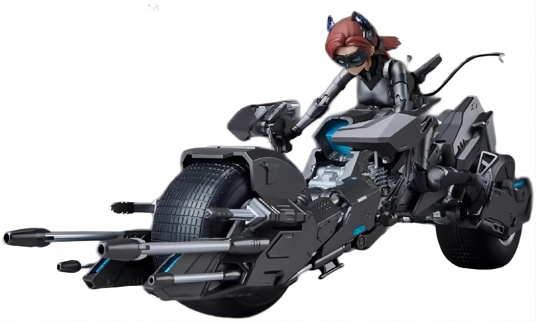 将魂姫 MS GENERAL CATWOMAN 機甲美少女 可動 プラモデル バイク付き