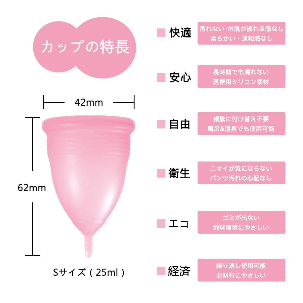 市場 月経カップ 初心者でも使いやすい ナプキン 生理カップ 生理用品 タンポンより