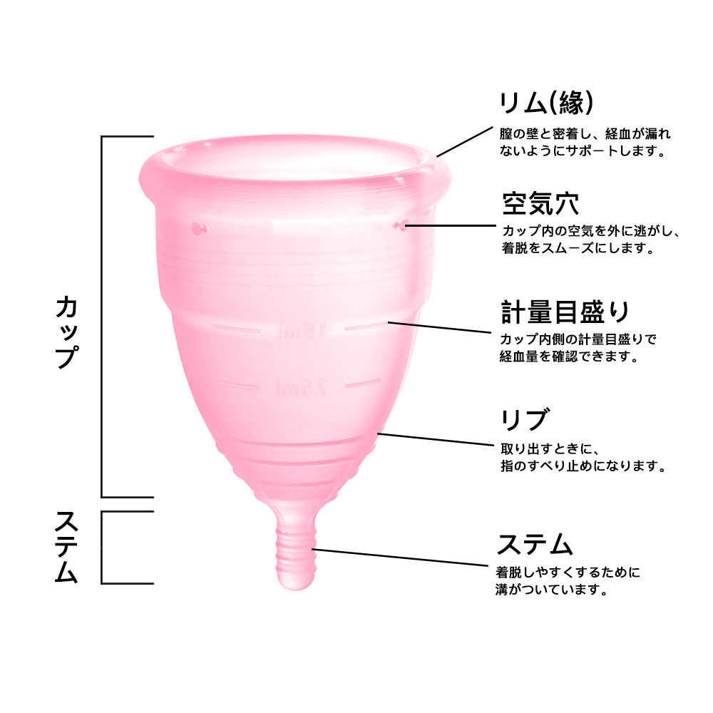 市場 月経カップ 初心者でも使いやすい ナプキン 生理カップ 生理用品 タンポンより