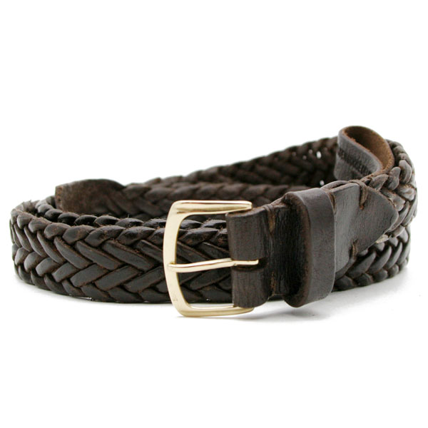 スタッズ付きダークブラウンレザーベルト ARCADE スタッズベルト 本革ベルト メンズ レザーベルト 長さ