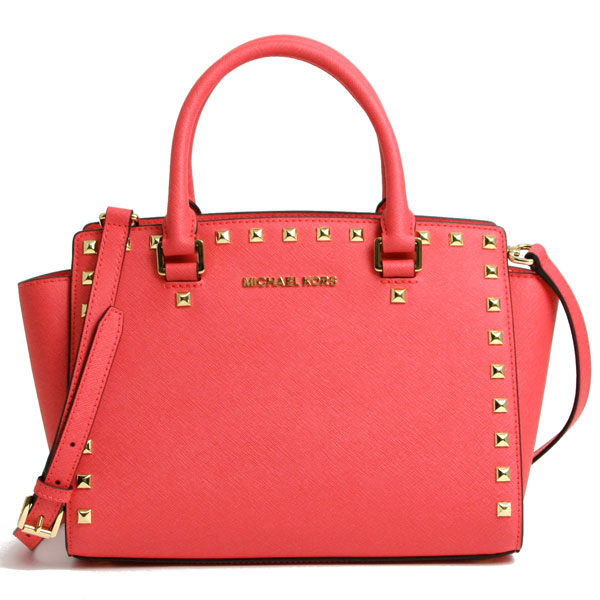 ★ ★【訳あり】 マイケルコース MICHAEL KORS【SELMA STUD MD セルマ】 TZ 2WAY トートバッグ CORAL REEF (コーラルリーフ) 30T3GSMS2L 801【送料無料】 【コンビニ受取可】 【海外配送 可】 【国際配送】｜ベストギャラリー