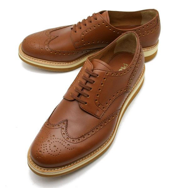 PRADA ウィングチップ レースアップシューズ　36 PRADA（プラダ） 【超美品】 ウイングチップ エスパドリーユ ドレス
