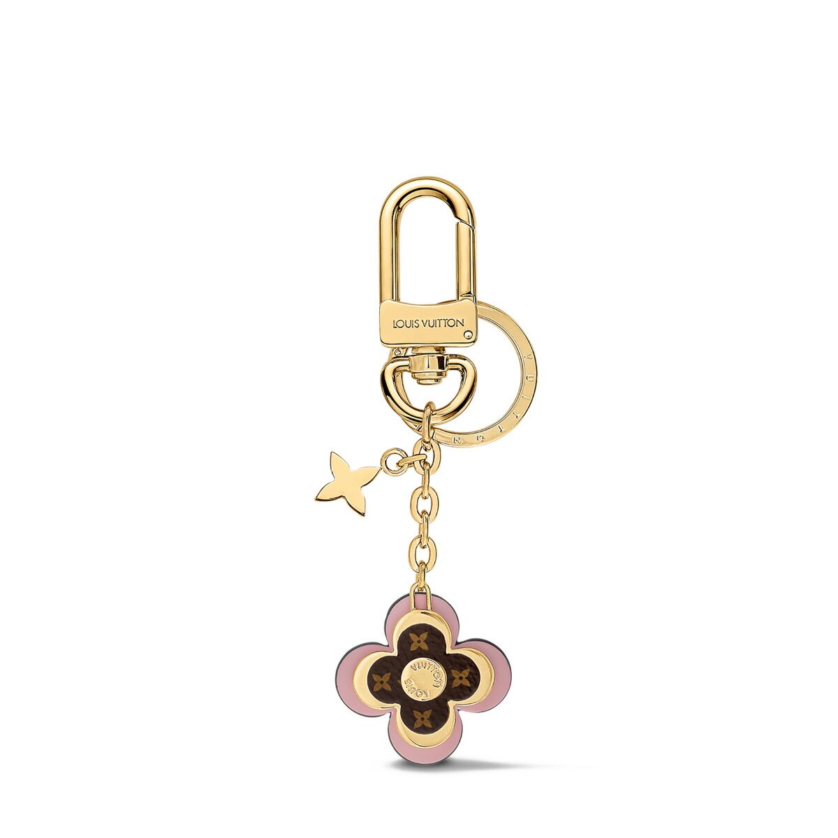 LVロゴ フラワーチャーム ゴールド LOUIS VUITTON ルイヴィトン モノグラム・フラワー キーホルダー