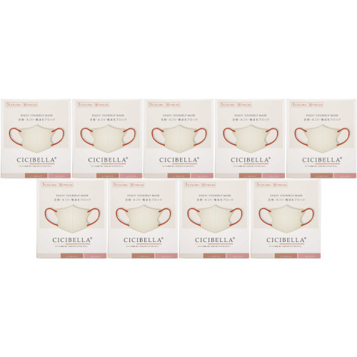 【9個セット】CICIBELLA シシベラ 3Dバイカラーマスク アソートボックスA 30枚入(3色&times;10枚)(4580771743567-9)｜ベストＨＢＩ