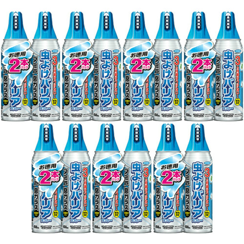 【7個書き割り】虫よけバリアスプレー 意中の女戸窓硝子 450ml×2本容器に並べる(4902424446654-7)
