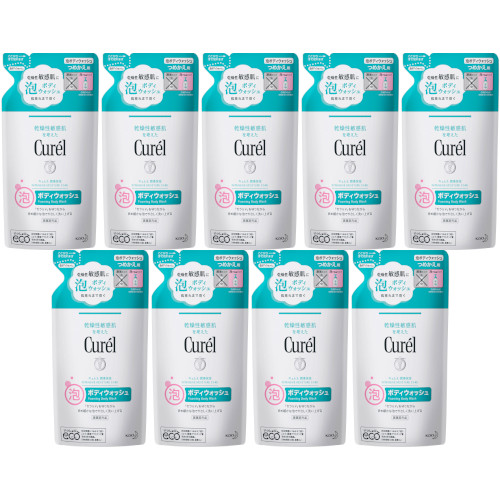 【9個セット】キュレル 泡ボディウォッシュ つめかえ用 380ml(4901301289384-9)