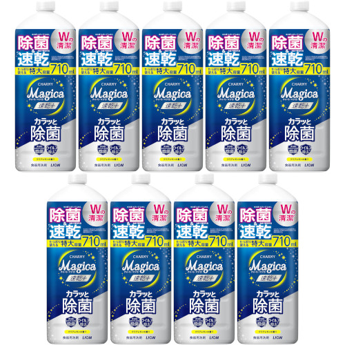 【9個セット】CHARMY Magica 速乾+(プラス) カラッと除菌 クリアレモンの香り つめかえ用大型サイズ 710ml(4903301364672-9)