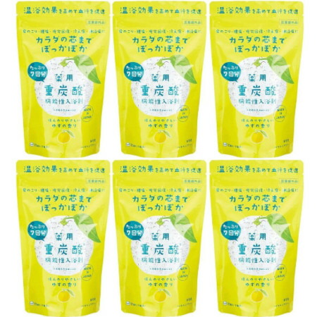 ゆず薬用入浴剤重炭酸 21錠(7回分)【6個セット】(4517161162912-6)