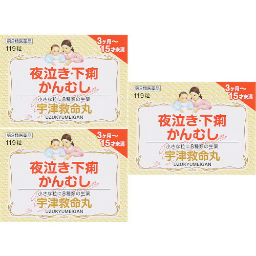 【第2類医薬品】宇津救命丸 119粒【3個セット】【メール便】(4987024002660-3)
