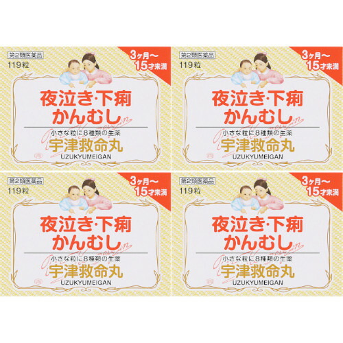【第2類飲み薬】宇津救命丸 119粒【4個書き割り】【電子メイル便】(4987024002660-4)