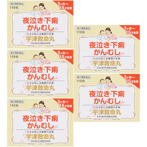 【第2類飲み薬】宇津救命丸 119粒【5個書き割り】【電子メール便】(4987024002660-5)