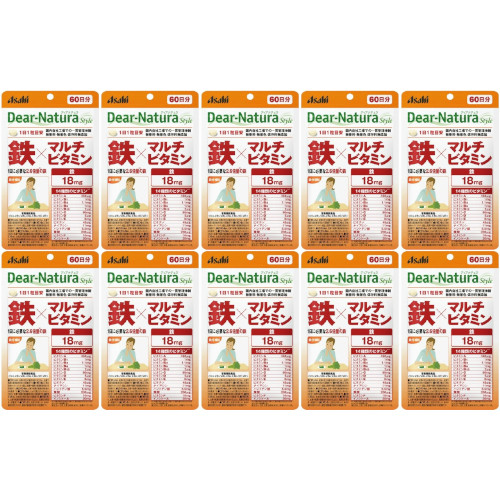 アサヒフードアンドヘルスケア ディアナチュラスタイル 鉄×マルチビタミン 362mg×60粒(4946842636938-10)