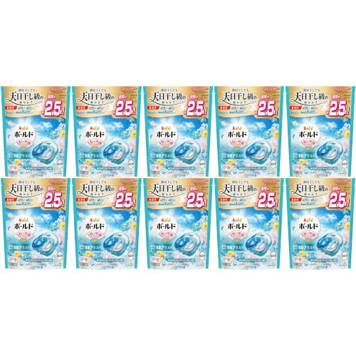 【10個セット】ボールドジェルボール４Ｄ爽やかフレッシュフラワーサボンの香り つめかえハイパージャンボサイズ 28個入(4987176292643-10)