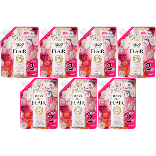 【7個セット】ハミングフレア アロマビーズ フローラルスウィート＆ローズの香り つめかえ用 520g(4901301448446-7)