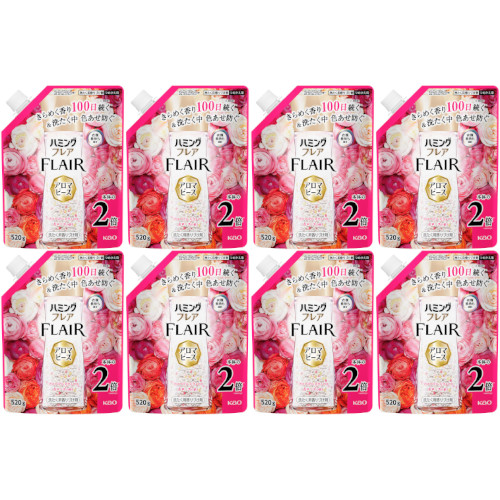 【8個セット】ハミングフレア アロマビーズ フローラルスウィート＆ローズの香り つめかえ用 520g(4901301448446-8)