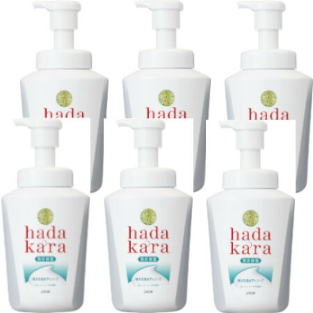 hadakara(ハダカラ) ボディソープ 泡で出てくるタイプ クリーミーソープの香り 本体 550mL【6個セット】【お取り寄せ】(4903301326427-6)