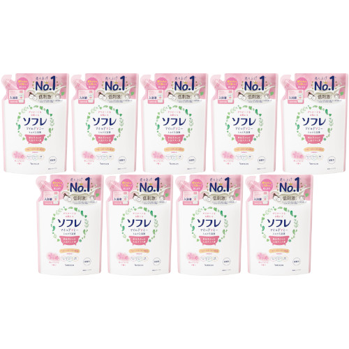 ソフレ マイルド・ミー ミルク入浴液 和らぐサクラの香り つめかえ 600ml【9個セット】(4548514153813-9)