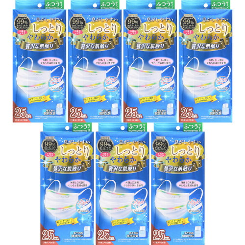 しっとりやわらかマスク ふつうサイズ 25枚【7個セット】(4971159018740-7) 4,528円