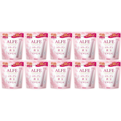 アルフェ コラーゲンパウダー 30袋入【10個仕かける】(4987306025967-10) サプリメント-コラーゲン-ダイエット・健康