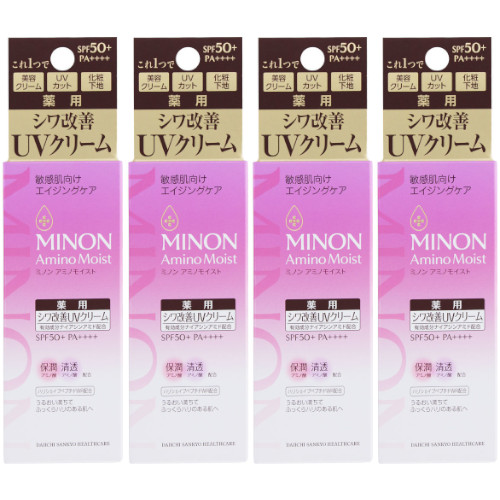 【4個セット】ミノン アミノモイスト エイジングケア デイクリームＵＶ 30g【メール便】(4987107675200-4)｜ベストＨＢＩ