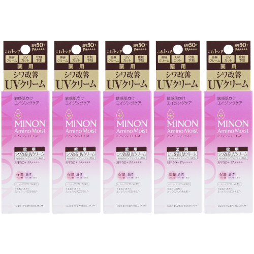 【5個セット】ミノン アミノモイスト エイジングケア デイクリームＵＶ 30g【メール便】(4987107675200-5)｜ベストＨＢＩ