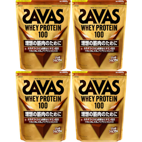 【4個仕掛ける】ザバス ホエイプロテイン１００ 分限者黒茶味 2200g(4902777314624-4)