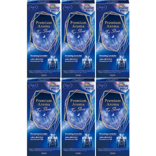 【6個セット】お部屋の消臭力 Premium Aroma For Sleep Stick 本体 ドリーミングラベンダー 50ml(4901070131686-6)