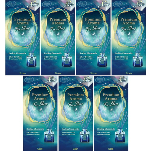 【7個セット】お部屋の消臭力 Premium Aroma For Sleep Stick 本体 ヒーリングカモミール 50ml(4901070131822-7)