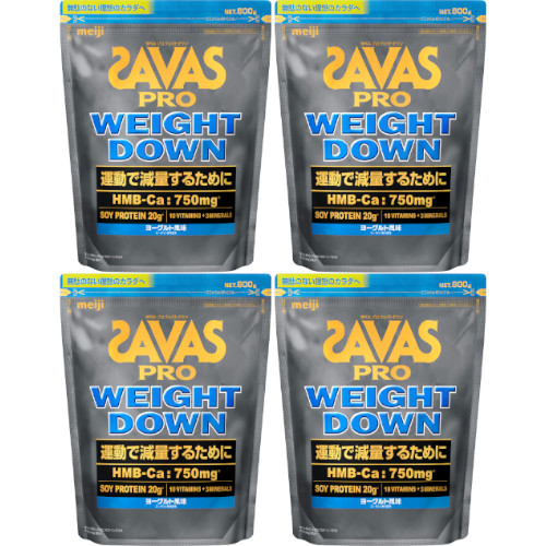 【4個セット】ザバス プロ ウェイトダウン ヨーグルト風味 800g(4902777350776-4)