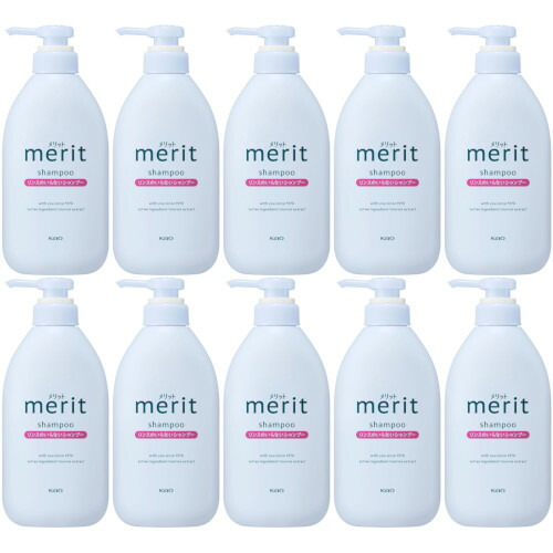 【10個セット】メリット リンスのいらないシャンプー ポンプ 450ml(4901301448729-10) 8,085円