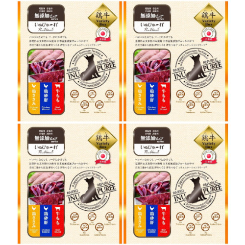 【4個セット】いぬぴゅ～れ 鶏ささみ/牛もも/鶏砂肝 60本(各20本)(4571130145047-4)｜ベストＨＢＩ 10,976円