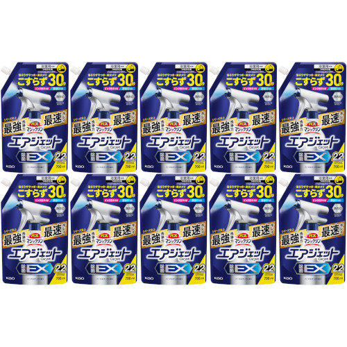 【10個セット】バスマジックリン エアジェット 除菌ＥＸ ハーバルクリアの香り つめかえ用 700ml(4901301453235-10)