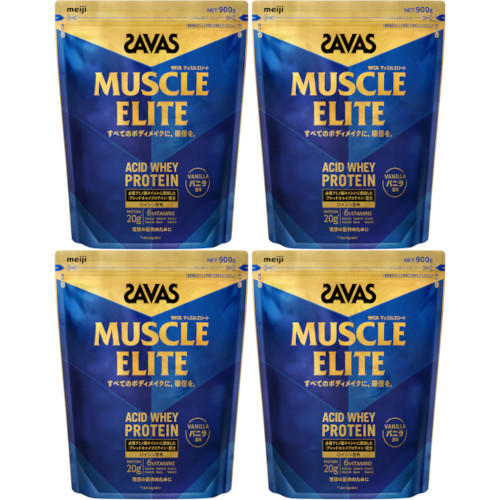 ザバス マッスルエリート バニラ風味 900g【4個セット】(4902777324609-4)