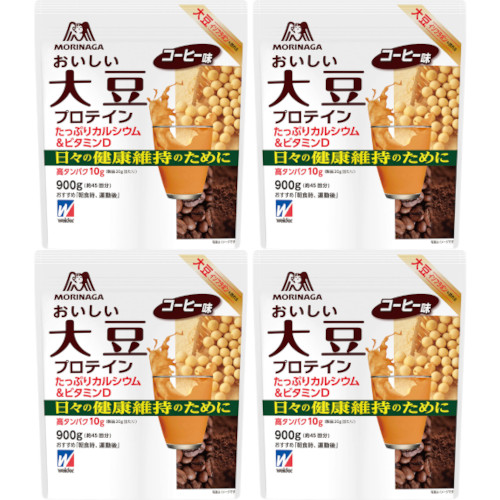 【4個セット】おいしい大豆プロテイン＜コーヒー味＞ 900g(4902888728358-4)