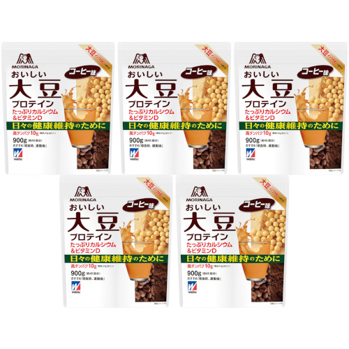 【5個セット】おいしい大豆プロテイン＜コーヒー味＞ 900g(4902888728358-5)
