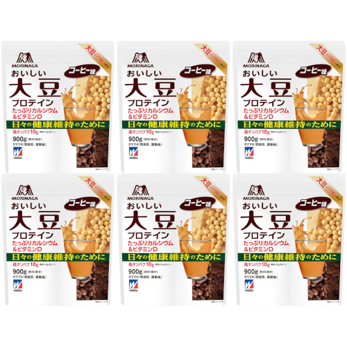 【6個セット】おいしい大豆プロテイン＜コーヒー味＞ 900g(4902888728358-6)