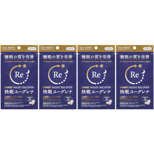 【4個セット】アリナミンナイトリカバー 快眠ユーグレナ 30粒【メール便】(4987910003221-4)