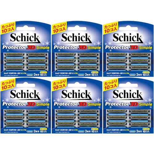 【6個セット】シック プロテクター3D シンプル 替刃 10個入【メール便】(4903601607196-6)|ベストHBI