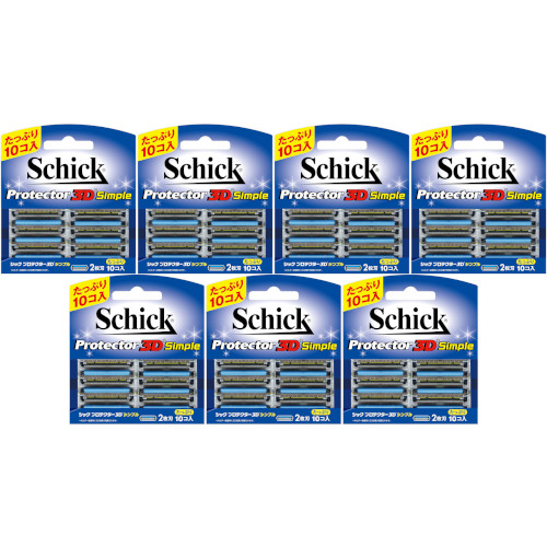 【7個セット】シック プロテクター３Ｄ シンプル 替刃 10個入【メール便】(4903601607196-7)｜ベストＨＢＩ
