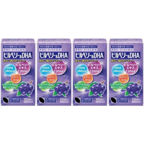 【4個セット】プレビジョン ビルベリー&DHA 120粒【宅急便コンパクト】(4968250858115-4)|ベストHBI