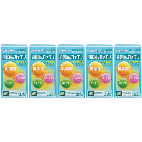 【5個セット】プレビジョン 乳酸菌&カテキン 180粒【宅急便コンパクト】(4968250853127-5)