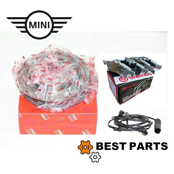 新品 BMW MINI リアローター パット センサーセット R50 52 53 34216762871/34356761448/34216774987 TRW brembo