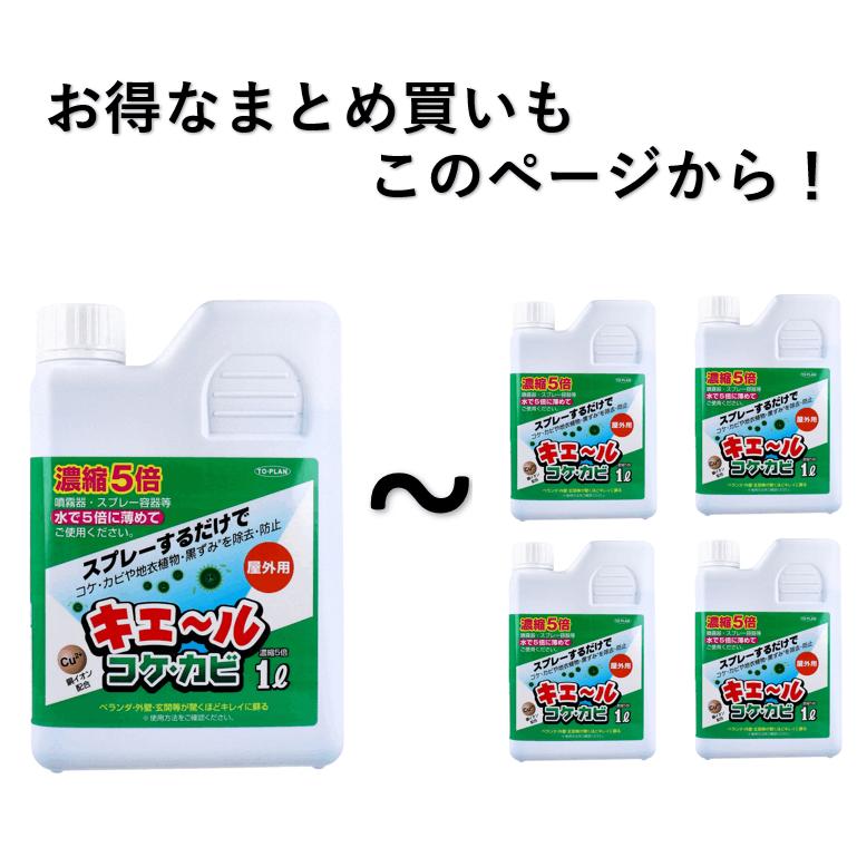 まとめ買いあり 野天用 キエール 蘚類・菌類 (5倍凝縮印字機) １Ｌ 蘚類 菌類 黒ずみ 露台 外壁 瓦 吹きつける 洗い濯ぎ 洗い濯ぎ 取りくずす 蘚類 菌類 キレイ 飾り気の無い 生やさしい 黒ずみ 壁 風呂 カビ取り剤-日用消耗品