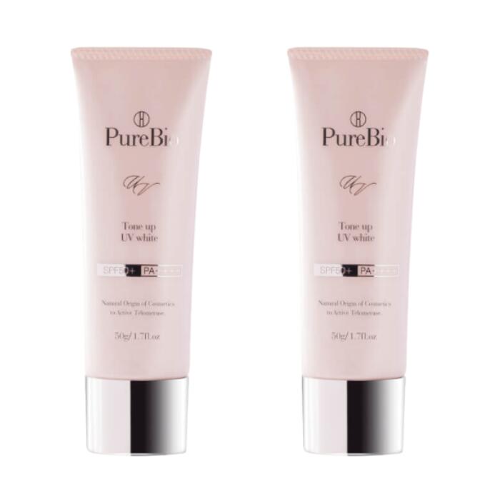 【2本仕掛ける】【置き目品】PureBio ピュールビオトーンアップ UV 白いこと 50g 【治療薬部外品】