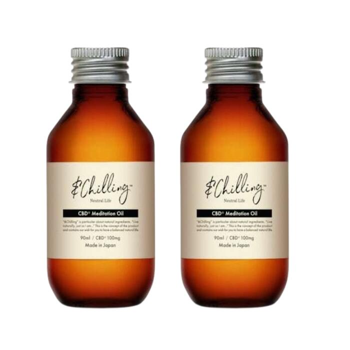 【2本仕掛ける】【置き目品】\u0026Chilling アンドチリング  CBD メディテーションオイル 90ml 髪の毛世話をする 髪の毛油絵の具 アウト二階建てバス 美容・コスメ・香水-ボディオイル