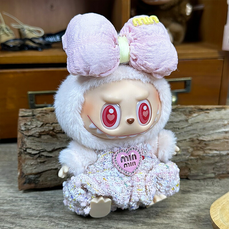 【4個セット】LABUBU ラブブ 着ぐるみ服 ぬい服 着せ替え服 アクセサリー