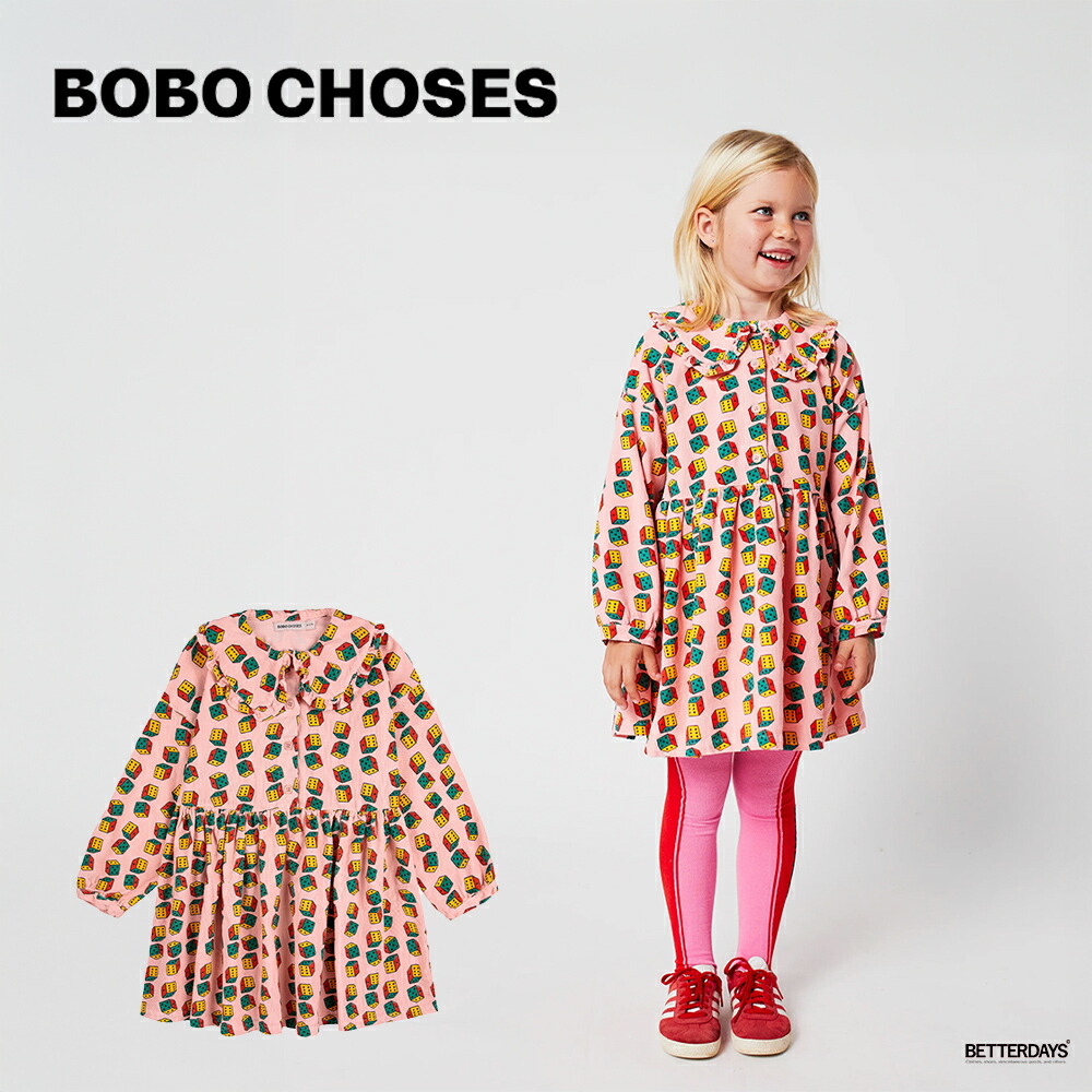 bobochoses 24fw 総柄ワンピース　100 bobochoses 24fw 総柄ワンピース100