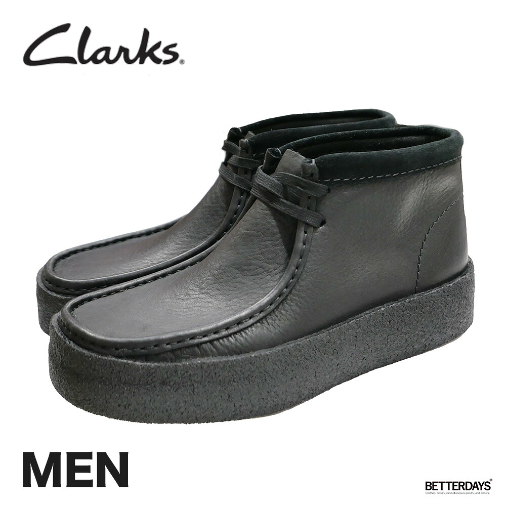 【1200円OFFクーポン配布中7月お買い物マラソン】クラークス ワラビーカップブーツ メンズ WallabeeCup Bt CLARKS ORIGINALS MENS ブラックレザー 25-28cm 【国内正規品】 到着後1か月以内にレビューを書いて次回1000円OFFクーポン配布中｜BETTER DAYS／ベターデイズ